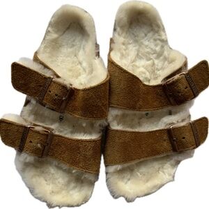 New without box Birkenstock Arizona ShearlingSuede Leather